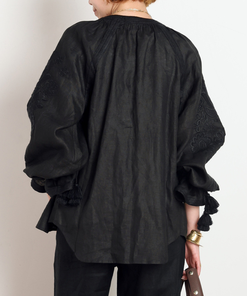 AP STUDIO（エーピーストゥディオ）の「【ANNABO/アンナボ】Pixel Rose Blouse（シャツ/ブラウス・レディース・ブラック/ラスタ・FREE）」の6枚目の写真