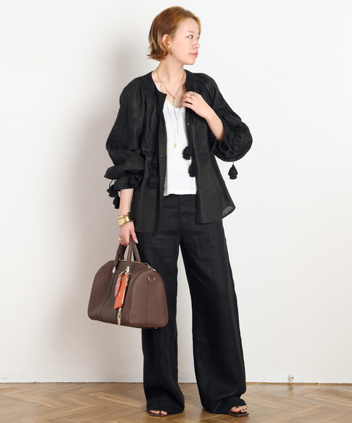 AP STUDIO（エーピーストゥディオ）の「【ANNABO/アンナボ】Pixel Rose Blouse（シャツ/ブラウス・レディース・ブラック/ラスタ・FREE）」の7枚目の写真