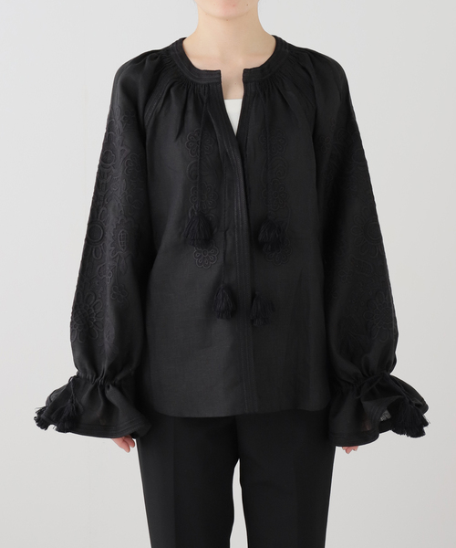 AP STUDIO（エーピーストゥディオ）の「【ANNABO/アンナボ】Pixel Rose Blouse（シャツ/ブラウス・レディース・ブラック/ラスタ・FREE）」の16枚目の写真