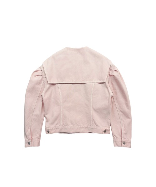 HONEY MI HONEY（ハニーミーハニー）の「ribbon sailor collar denim jacket（デニムジャケット・レディース・ブラック/ピンク/サックスブルー・FREE）」の11枚目の写真