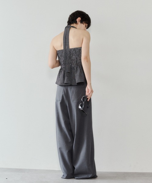 VION(ヴィオン)の「ストライプビスチェ / Stripe Bustier(その他トップス・レディース・ベージュ/ブラック・FREE)」の11枚目の写真