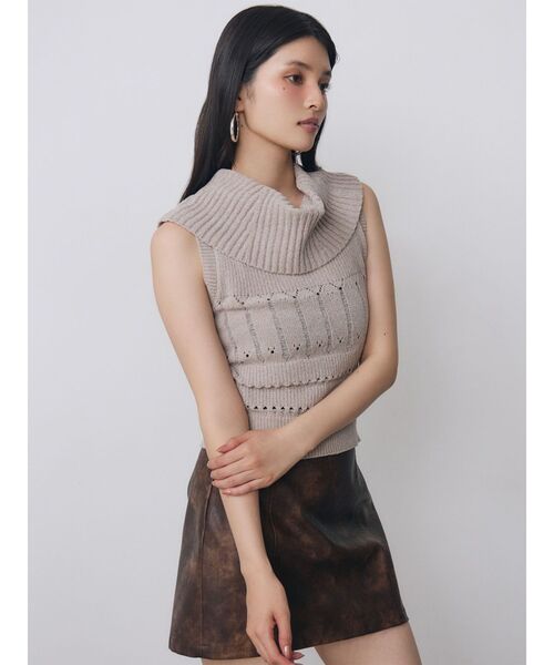 MURUA(ムルーア)の「ハイウエストフェイクレザーミニスカート(スカート・レディース・ブラック/ブラウン・1/2)」の16枚目の写真