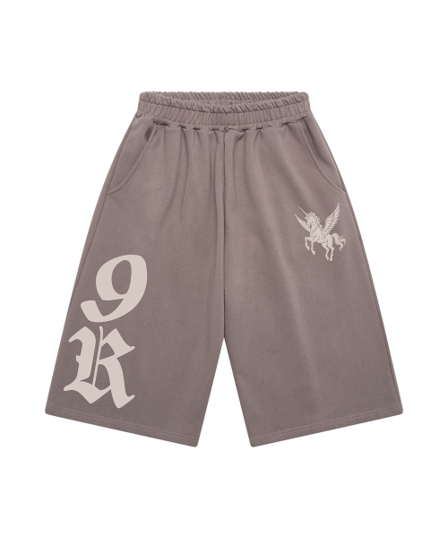 GRAVER（グレーバー）の「[ユニセックス]HORSE 9R バミューダパンツ_3カラー（スウェットパンツ・レディース・ライトグレー/アッシュブラウン/ブラック・ONE SIZE）」の11枚目の写真