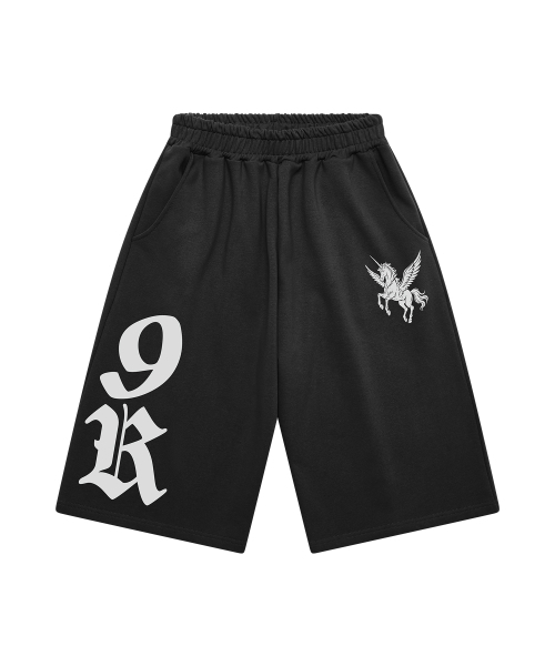 GRAVER（グレーバー）の「[ユニセックス]HORSE 9R バミューダパンツ_3カラー（スウェットパンツ・レディース・ライトグレー/アッシュブラウン/ブラック・ONE SIZE）」の10枚目の写真