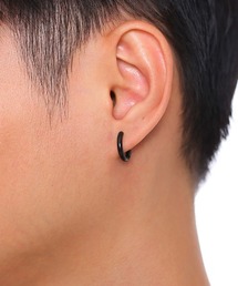 ステンレス ミニフープピアス 両耳用 / ワンタッチ キャッチレス ピアス メンズ レディース 2個SET