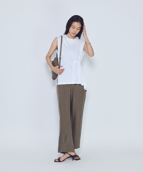 1er Arrondissement(プルミエアロンディスモン)の「【新色追加】キュプラフィブリルイージーパンツ(その他パンツ・レディース・ブラック系その他3/モカ・36/38)」の7枚目の写真