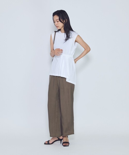 1er Arrondissement(プルミエアロンディスモン)の「【新色追加】キュプラフィブリルイージーパンツ(その他パンツ・レディース・ブラック系その他3/モカ・36/38)」の8枚目の写真