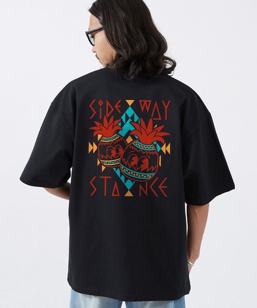 En serio TOKYO(エンソリオトーキョー)の「【SIDEWAYSTANCE】パイナップルブラザー半袖Tシャツ 70484(Tシャツ/カットソー・メンズ・ブラック/ホワイト・SMALL/MEDIUM)」の1枚目の写真