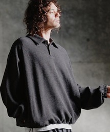 GLIMCLAP | ms6569-Wool-Blend Woven Pullover Shirt プルオーバーシャツ(211-018-gla-cg)(シャツ/ブラウス)