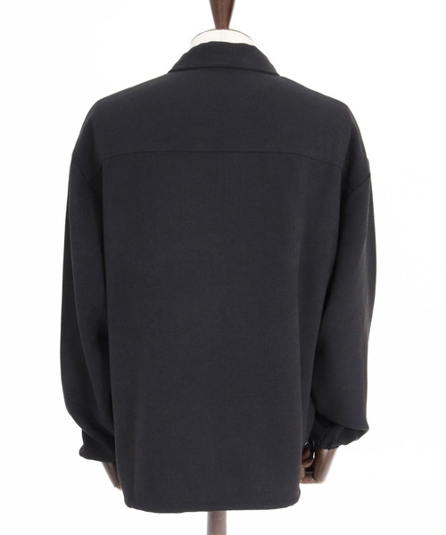 GLIMCLAP(グリムクラップ)の「ms6569-Wool-Blend Woven Pullover Shirt プルオーバーシャツ(211-018-gla-cg)(シャツ/ブラウス・メンズ・ブラック/チャコールグレー・S/L/M)」の18枚目の写真