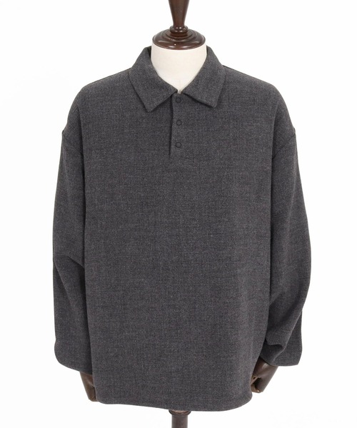 GLIMCLAP(グリムクラップ)の「ms6569-Wool-Blend Woven Pullover Shirt プルオーバーシャツ(211-018-gla-cg)(シャツ/ブラウス・メンズ・ブラック/チャコールグレー・S/L/M)」の19枚目の写真
