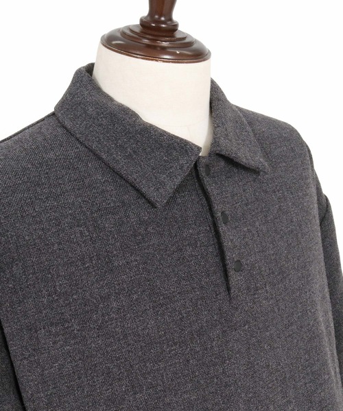 GLIMCLAP(グリムクラップ)の「ms6569-Wool-Blend Woven Pullover Shirt プルオーバーシャツ(211-018-gla-cg)(シャツ/ブラウス・メンズ・ブラック/チャコールグレー・S/L/M)」の21枚目の写真