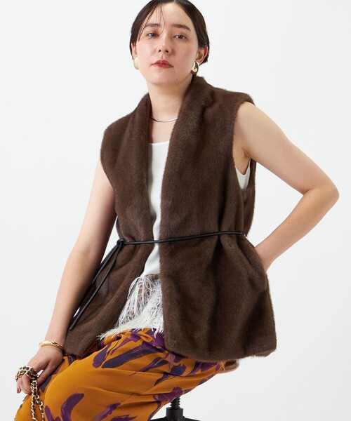 NOLLEY’S(ノーリーズ)の「《セットアップ対応》ウォッシャブルDEVEAUX花柄楊柳パンツ(その他パンツ・レディース・イエロー系その他・38/36)」の9枚目の写真