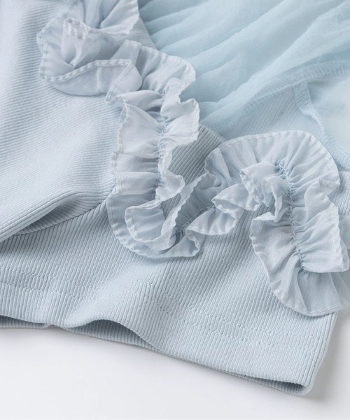 les fees love filles(レフェラブフィユ)の「Romantic Ruffle Bardot Lace T(Tシャツ/カットソー・レディース・イエロー/ブルー・FREE)」の4枚目の写真