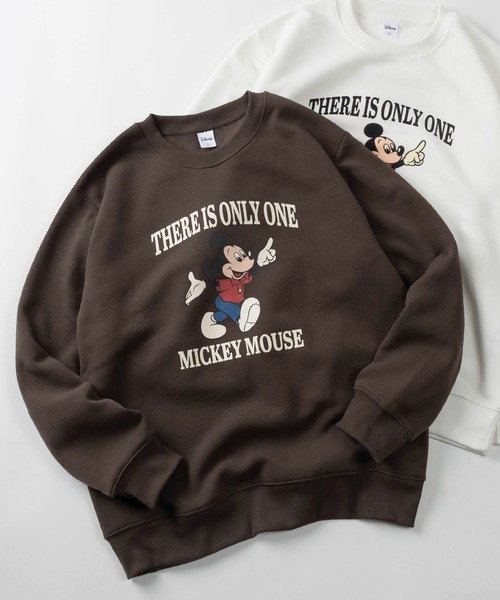 Disney（ディズニー）の「【71】【Disney/ディズニー】ミッキーマウス/ベイマックス/トイストーリー/裏起毛 クルーネック スウェット/バックプリント/ユニセックス/レディース/メンズ（S）（スウェット・メンズ・ピンク/チャコールグレー/ベージュ/ブラック/ブラウン/オフホワイト/ホワイト/ブルー・L/M）」の6枚目の写真