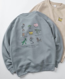 【71】【Disney/ディズニー】ミッキーマウス/ベイマックス/トイストーリー/裏起毛 クルーネック スウェット/バックプリント/ユニセックス/レディース/メンズ(S)