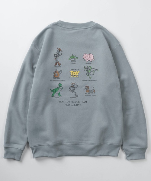 Disney（ディズニー）の「【71】【Disney/ディズニー】ミッキーマウス/ベイマックス/トイストーリー/裏起毛 クルーネック スウェット/バックプリント/ユニセックス/レディース/メンズ（S）（スウェット・メンズ・ピンク/チャコールグレー/ベージュ/ブラック/ブラウン/オフホワイト/ホワイト/ブルー・L/M）」の14枚目の写真