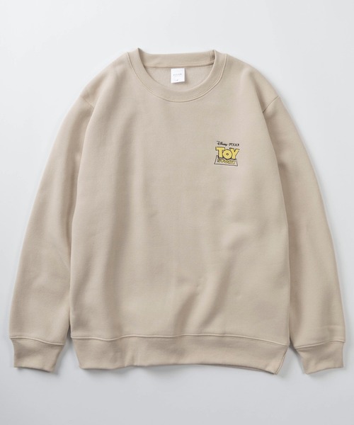 Disney（ディズニー）の「【71】【Disney/ディズニー】ミッキーマウス/ベイマックス/トイストーリー/裏起毛 クルーネック スウェット/バックプリント/ユニセックス/レディース/メンズ（S）（スウェット・メンズ・ピンク/チャコールグレー/ベージュ/ブラック/ブラウン/オフホワイト/ホワイト/ブルー・L/M）」の11枚目の写真