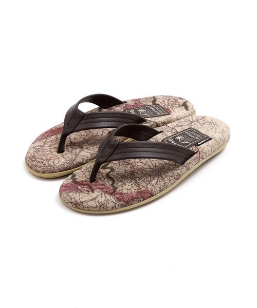 AVIREX(アヴィレックス)の「《AVIREX×ISLAND SLIPPER》MAP PATTERN TONG SANDAL / アイランドスリッパ トングサンダル / AVIREX / アヴィレックス(サンダル・メンズ・ベージュ/ブラック・10/9/8/7)」の5枚目の写真