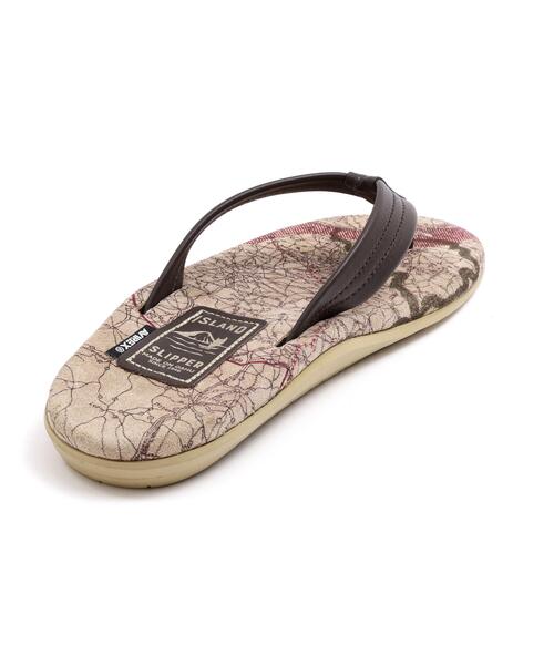 AVIREX(アヴィレックス)の「《AVIREX×ISLAND SLIPPER》MAP PATTERN TONG SANDAL / アイランドスリッパ トングサンダル / AVIREX / アヴィレックス(サンダル・メンズ・ベージュ/ブラック・10/9/8/7)」の9枚目の写真