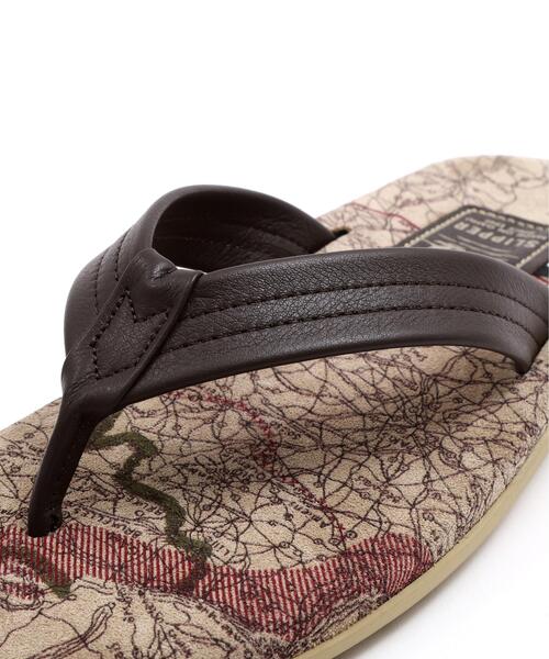 AVIREX(アヴィレックス)の「《AVIREX×ISLAND SLIPPER》MAP PATTERN TONG SANDAL / アイランドスリッパ トングサンダル / AVIREX / アヴィレックス(サンダル・メンズ・ベージュ/ブラック・10/9/8/7)」の12枚目の写真