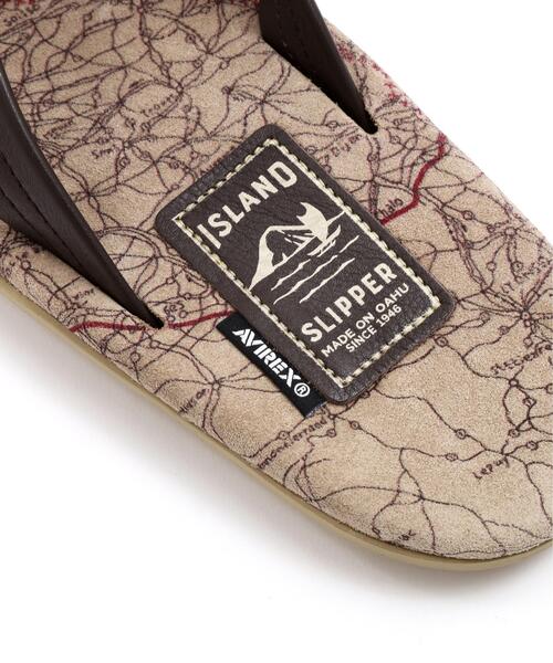 AVIREX(アヴィレックス)の「《AVIREX×ISLAND SLIPPER》MAP PATTERN TONG SANDAL / アイランドスリッパ トングサンダル / AVIREX / アヴィレックス(サンダル・メンズ・ベージュ/ブラック・10/9/8/7)」の14枚目の写真
