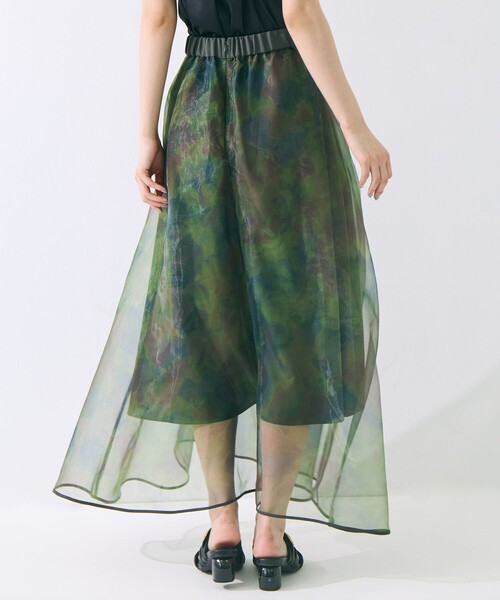 STUDIOUS(ステュディオス)の「【STUDIOUS/ステュディオス】Art Flare Skirt/アートフレアスカート/シアー/ウエストゴム/ウォッシャブル/主役スカート(スカート・レディース・グリーン/マルチ・FREE)」の9枚目の写真