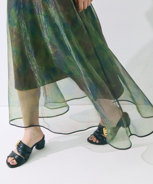 STUDIOUS(ステュディオス)の「【STUDIOUS/ステュディオス】Art Flare Skirt/アートフレアスカート/シアー/ウエストゴム/ウォッシャブル/主役スカート(スカート・レディース・グリーン/マルチ・FREE)」の12枚目の写真