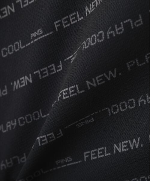 PING（ピン）の「【PING APPAREL】軽量ブリスターバイアスロゴストライププリント半袖ポロシャツ (MENS)（ポロシャツ・メンズ・ホワイト/ブラック・LL/M/L）」の8枚目の写真