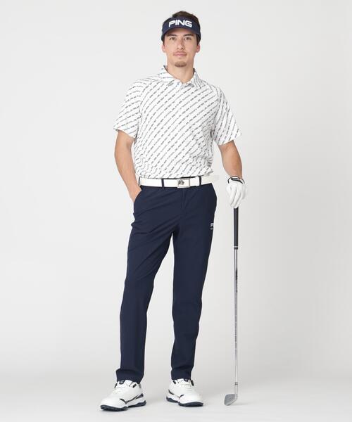 PING（ピン）の「【PING APPAREL】軽量ブリスターバイアスロゴストライププリント半袖ポロシャツ (MENS)（ポロシャツ・メンズ・ホワイト/ブラック・LL/M/L）」の10枚目の写真