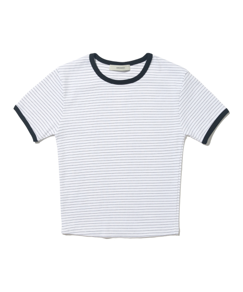 CARGOBROS FOR WOMAN(カーゴブロスフォーウィメン)の「フレンチリンガーストライプ半袖Tシャツ(ホワイト)(Tシャツ/カットソー・レディース・その他・FREE)」の1枚目の写真
