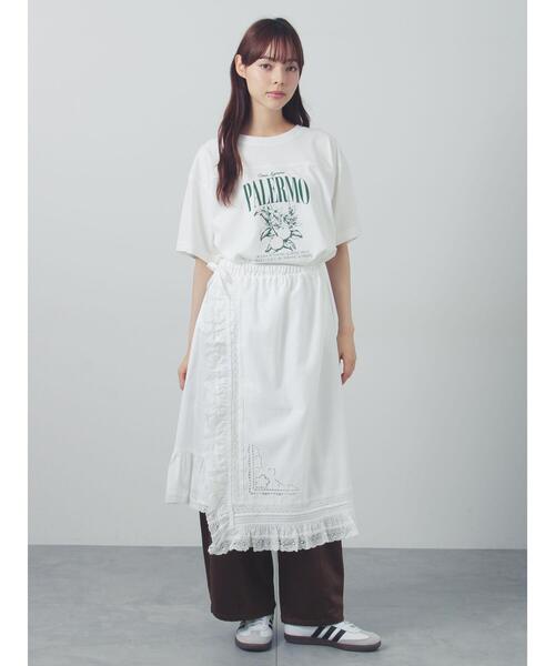 Samansa Mos2（サマンサ モスモス）の「【接触冷感】切り替えプリントTシャツ（Tシャツ/カットソー・レディース・チャコールグレー/グレー/オフホワイト・F）」の8枚目の写真