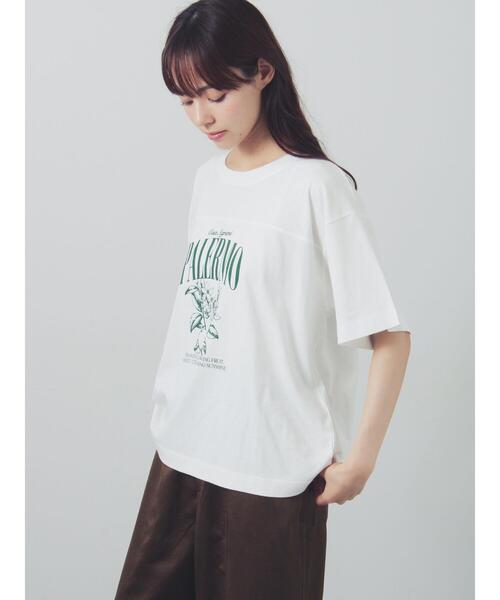 Samansa Mos2（サマンサ モスモス）の「【接触冷感】切り替えプリントTシャツ（Tシャツ/カットソー・レディース・チャコールグレー/グレー/オフホワイト・F）」の6枚目の写真