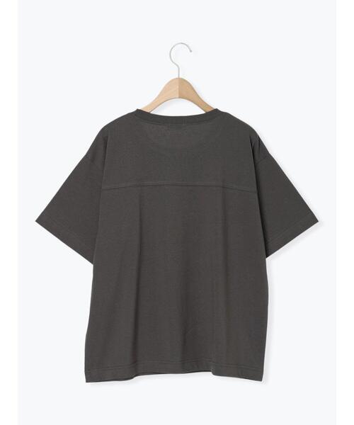 Samansa Mos2（サマンサ モスモス）の「【接触冷感】切り替えプリントTシャツ（Tシャツ/カットソー・レディース・チャコールグレー/グレー/オフホワイト・F）」の19枚目の写真
