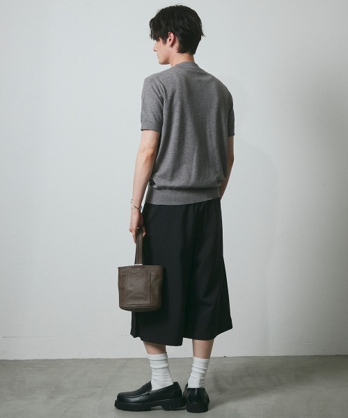 DAZE（デイズ）の「ポリエステルツイル タックワイド ショートスラックス（スラックス・メンズ・ブラック/チャコールグレー・SMALL/MEDIUM/LARGE/X-LARGE）」の10枚目の写真