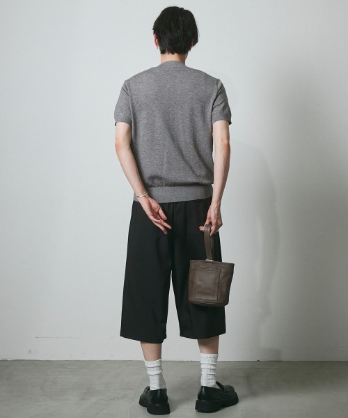 DAZE（デイズ）の「ポリエステルツイル タックワイド ショートスラックス（スラックス・メンズ・ブラック/チャコールグレー・SMALL/MEDIUM/LARGE/X-LARGE）」の12枚目の写真