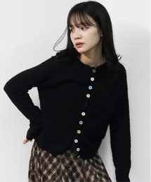 【WEB限定商品】コットンスラブ　アソートカラーボタンカーディガン　COTTON SLUB COLORFUL BUTTON CARDIGAN