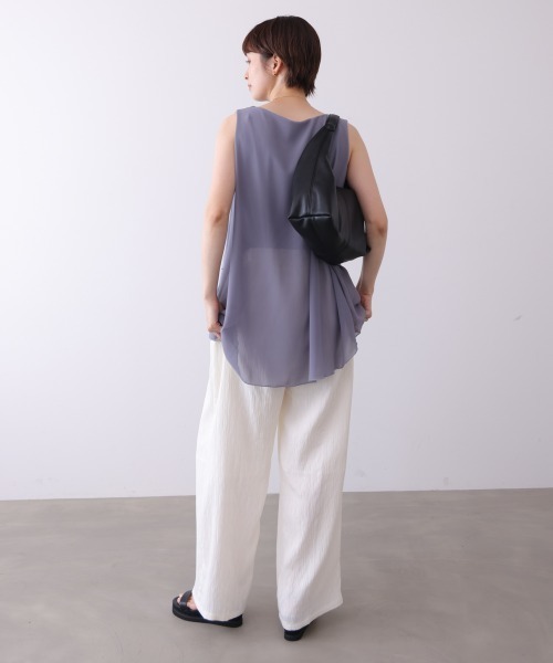 Bou Jeloud(ブージュルード)の「ヨウリュウワイドパンツ(その他パンツ・レディース・ブラウン/オフホワイト/ブラック・FREE)」の12枚目の写真