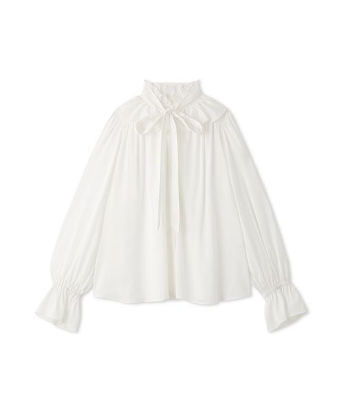 Mila Owen（ミラオーウェン）の「ベーシックボウタイブラウス（シャツ/ブラウス・レディース・ボルドー/ホワイト/ドット・F）」の18枚目の写真
