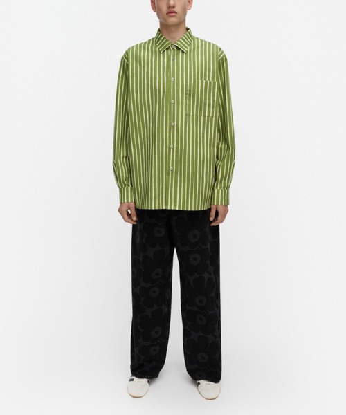 marimekko(マリメッコ)の「【kioski】Piccolo / Jokapoika blouse(シャツ/ブラウス・レディース・プラム/グリーン・SMALL/LARGE/MEDIUM/X-SMALL)」の2枚目の写真