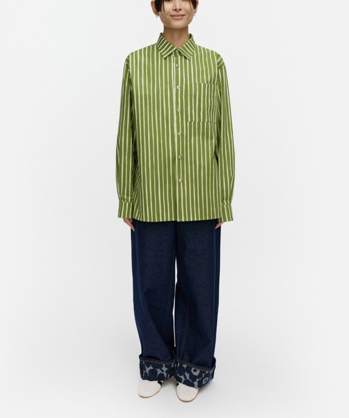 marimekko(マリメッコ)の「【kioski】Piccolo / Jokapoika blouse(シャツ/ブラウス・レディース・プラム/グリーン・SMALL/LARGE/MEDIUM/X-SMALL)」の6枚目の写真