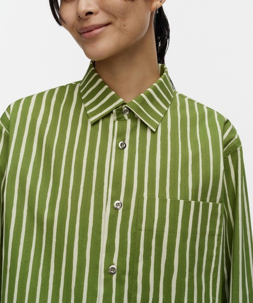 marimekko(マリメッコ)の「【kioski】Piccolo / Jokapoika blouse(シャツ/ブラウス・レディース・プラム/グリーン・SMALL/LARGE/MEDIUM/X-SMALL)」の9枚目の写真