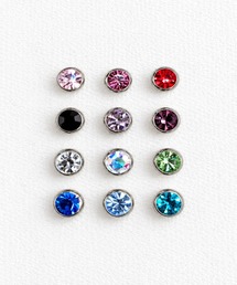 MORPH（モルフ）の「MORPH モルフ スワロフスキーボディピアスキャッチ 14ゲージ 6mm SILVER（ピアス（片耳用））」
