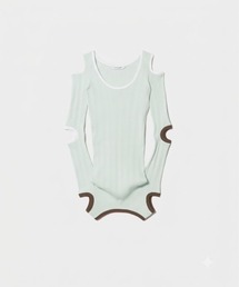 beautiful people | double-end suvincompact  rib hollow top(Tシャツ/カットソー)