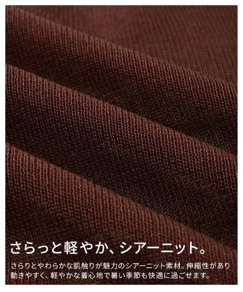 Sawa a la mode（サワアラモード）の「シアーニットプルオーバー（ニット/セーター・レディース・ブラック/レッド/ブラウン・FREE）」の5枚目の写真