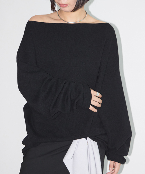 CITYSHOP(シティーショップ)の「《追加2》SMOOTH PULLOVER:ニット(ニット/セーター・レディース・パープル/チャコールグレー/ブラック・FREE)」の1枚目の写真