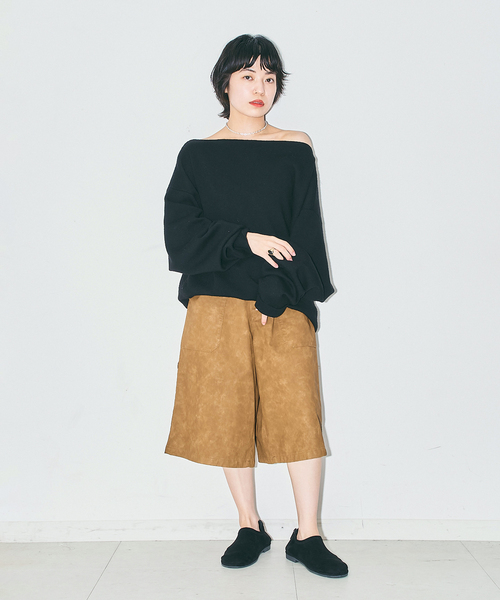 CITYSHOP(シティーショップ)の「《追加2》SMOOTH PULLOVER:ニット(ニット/セーター・レディース・パープル/チャコールグレー/ブラック・FREE)」の7枚目の写真