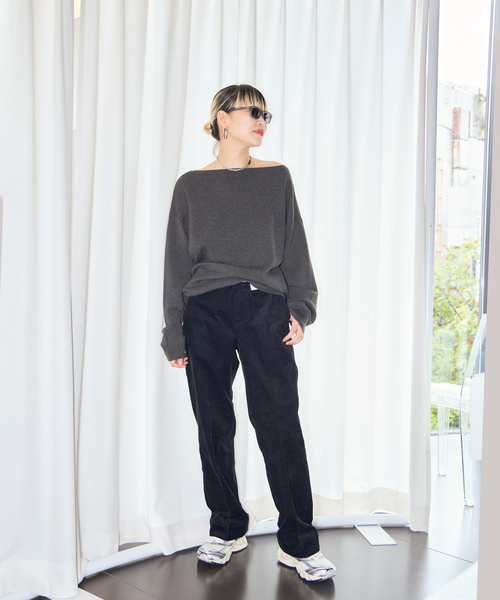 CITYSHOP(シティーショップ)の「《追加2》SMOOTH PULLOVER:ニット(ニット/セーター・レディース・パープル/チャコールグレー/ブラック・FREE)」の13枚目の写真