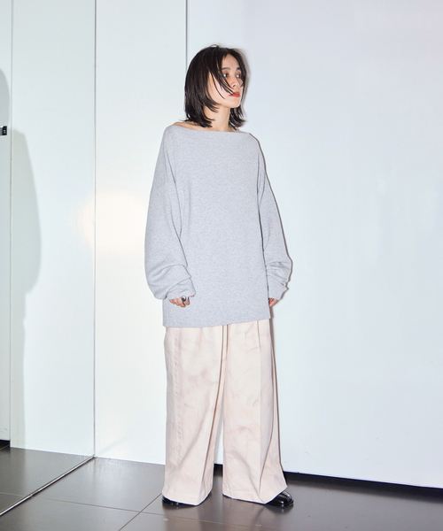 CITYSHOP(シティーショップ)の「《追加2》SMOOTH PULLOVER:ニット(ニット/セーター・レディース・パープル/チャコールグレー/ブラック・FREE)」の14枚目の写真