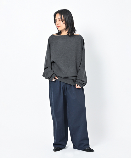 CITYSHOP(シティーショップ)の「《追加2》SMOOTH PULLOVER:ニット(ニット/セーター・レディース・パープル/チャコールグレー/ブラック・FREE)」の20枚目の写真